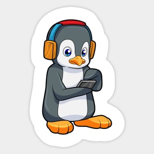 Penguin Music Headphone Sticker